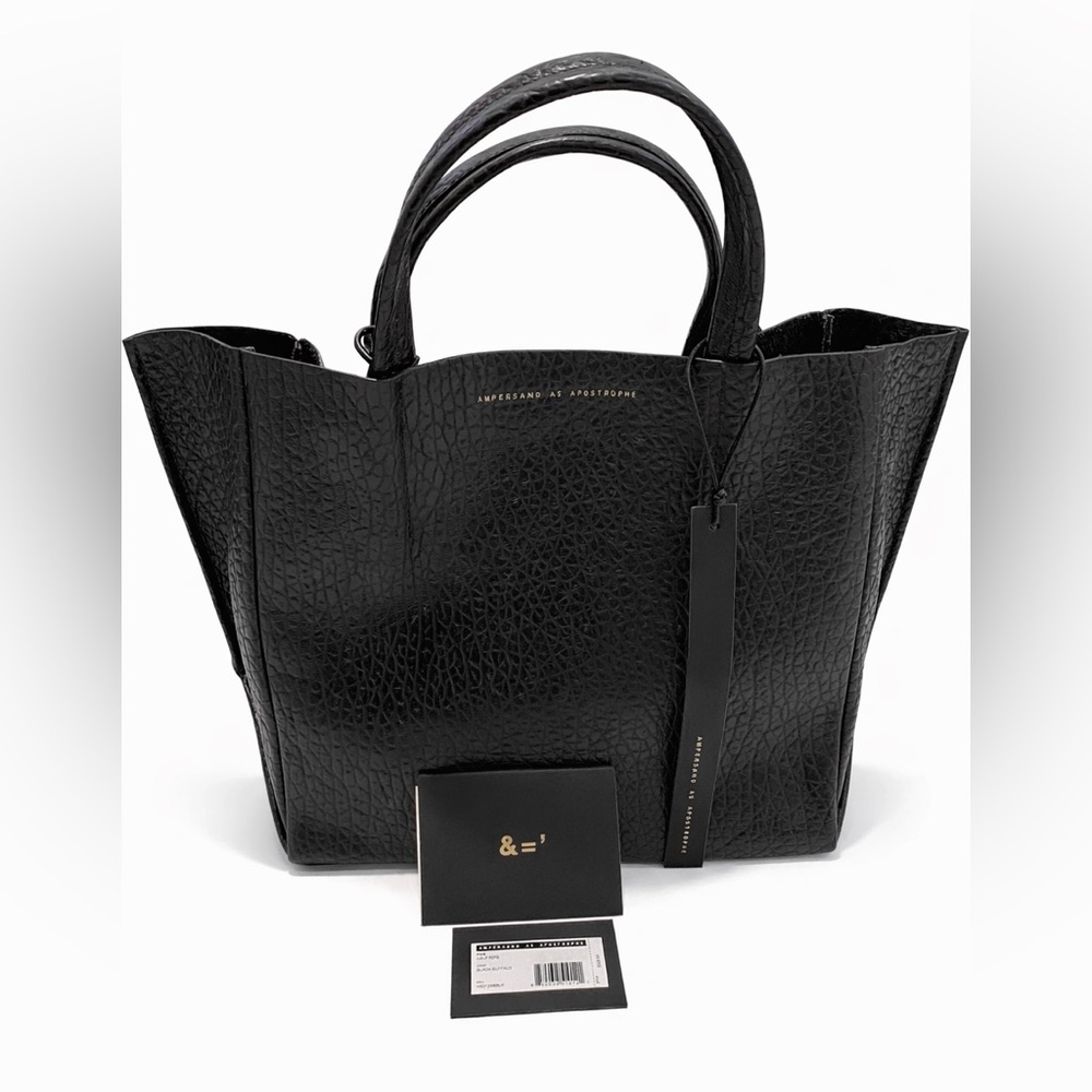 AMPERSAND AS APOSTROPHE Black Python Leather Half… - image 1